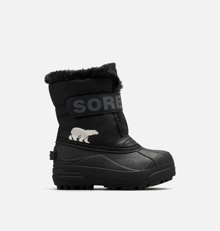 Kids Snow Boots Black - Sorel Childrens Commander™ - 698032-ZNP